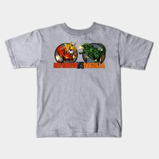 RED RODENT VS. DOGZILLA Kids T-Shirt